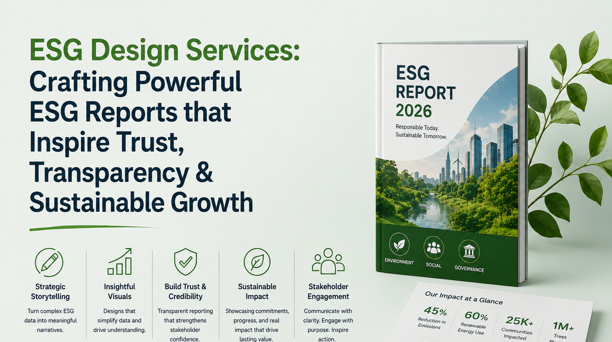 ESG Design Services: Crafting Powerful ESG Reports that Inspire Trust, Transparency & Sustainable Growth